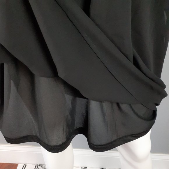 Esprit Collection Shift Dress Women's Size 8 Black Lined Ruched Bodice - Picture 4 of 7